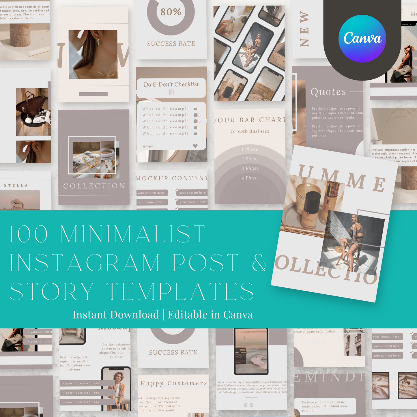 Minimalistic Instagram Post & Story Templates