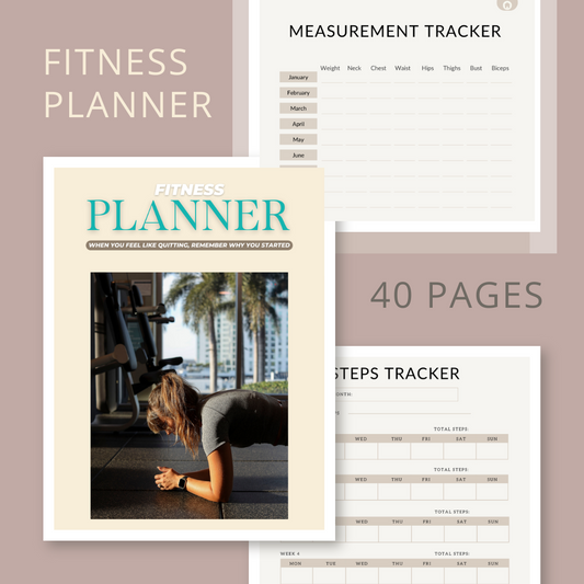 Fitness Planner | 40 Page Planner can be used with Goodnotes & Notability