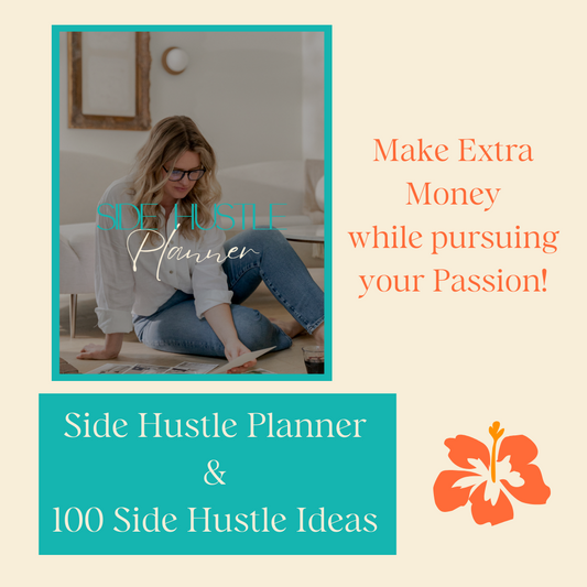 100 Side Hustle Ideas & Side Hustle Planner | Work From Home | Small Business Planner