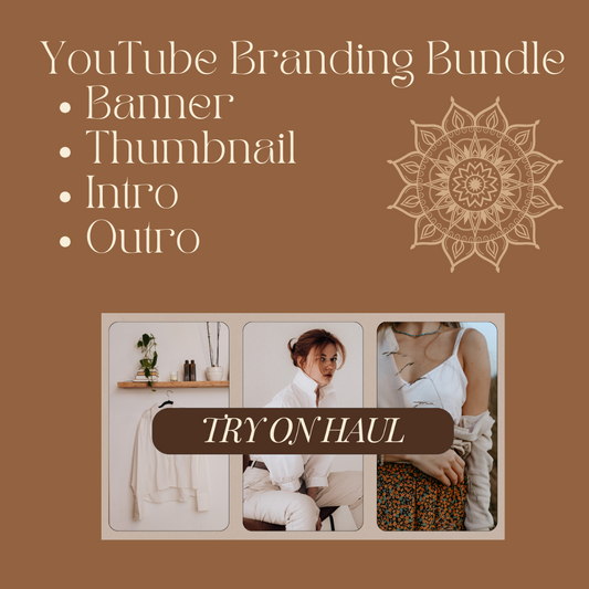 YouTube Branding Kit with Thumbnail, Banner, Intro & Outro Templates