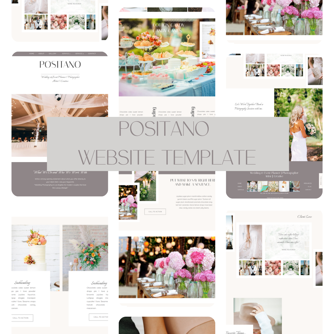 Positano Showit Website Template