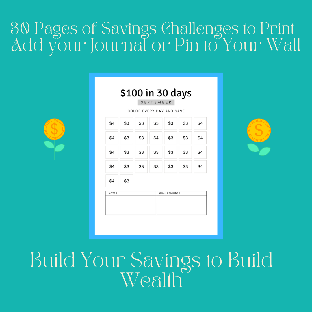 Money Savings Challenge | Build Wealth with these Printable Sheets