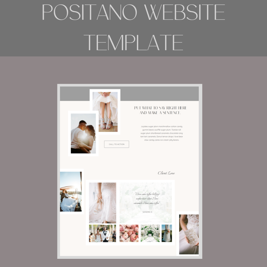 Positano Showit Website Template