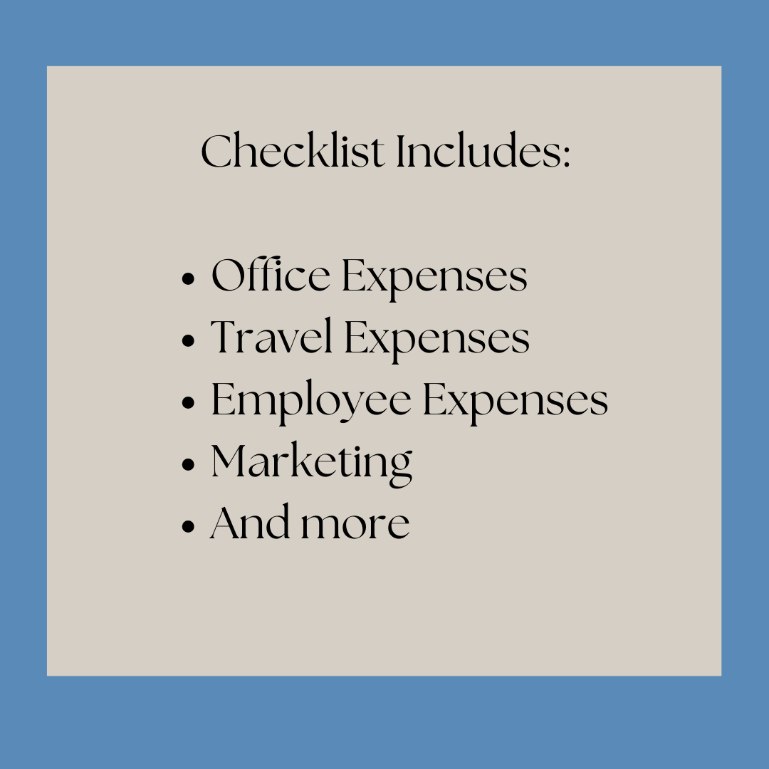 Tax Deductions Checklist | Small Business | Self-Employment Taxes | Make Doing Your Taxes Easy