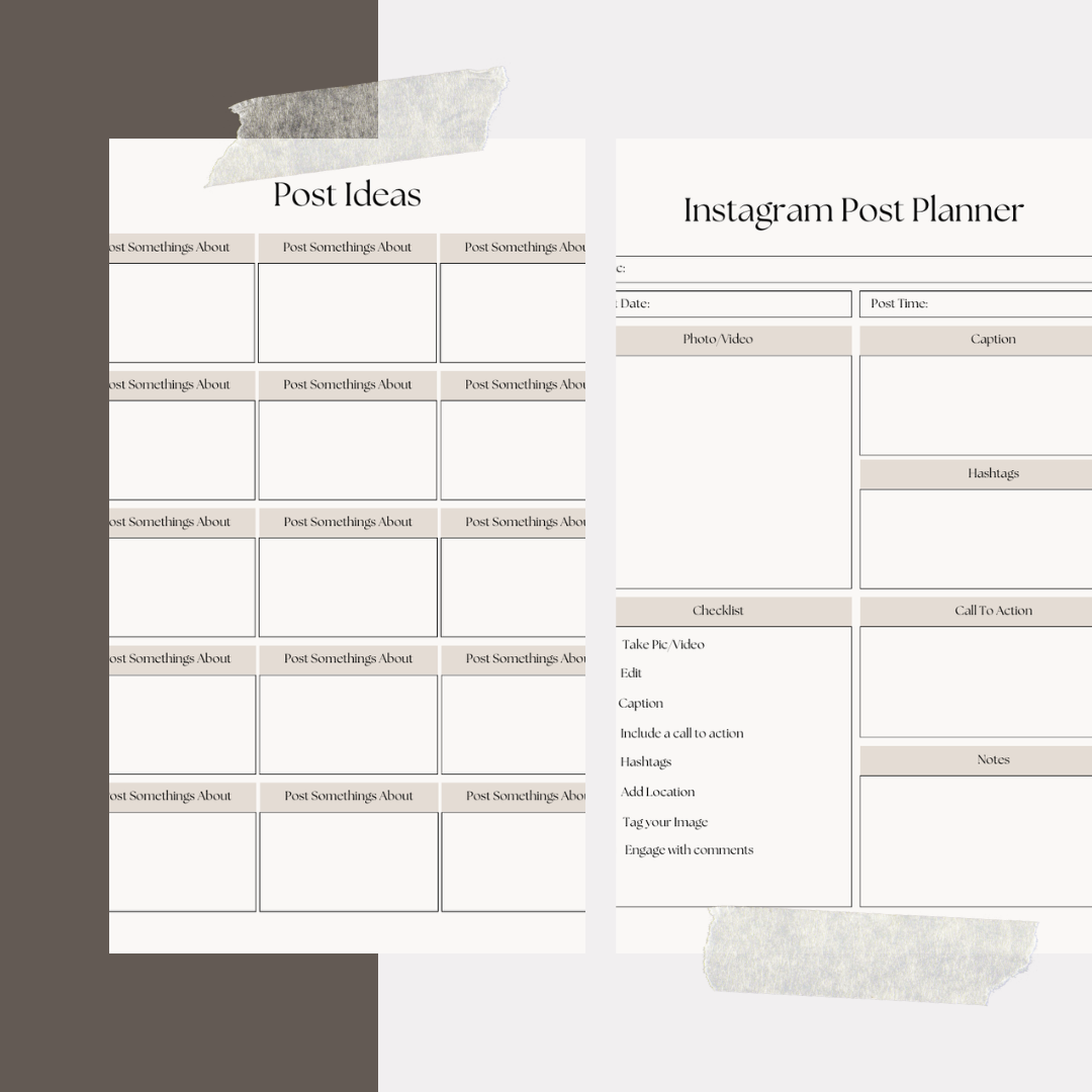 Social Media Planner | 50 Page Planner can be used with Goodnotes & Notability