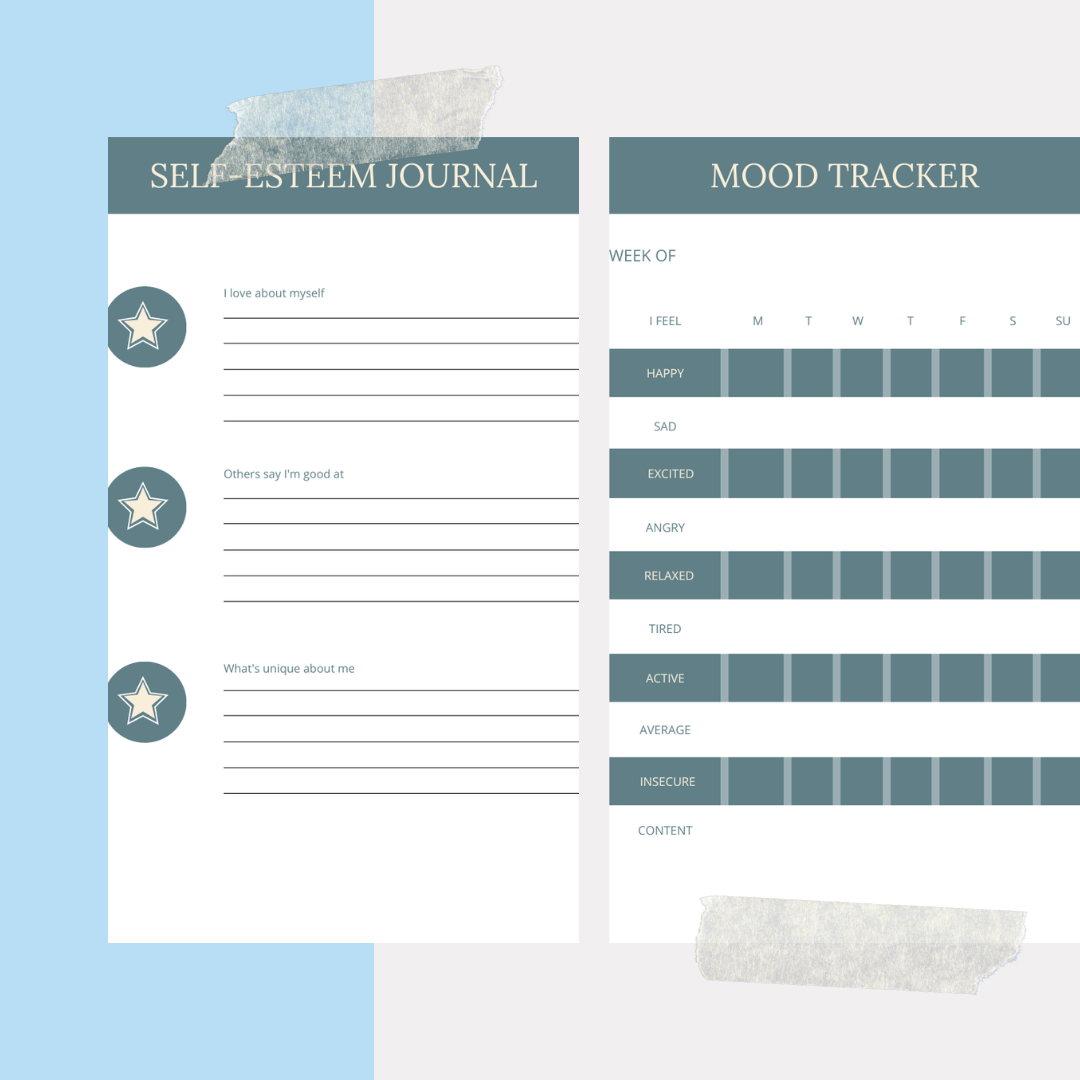 Self Care Planner | Self Care Checklist | Mood Tracker |