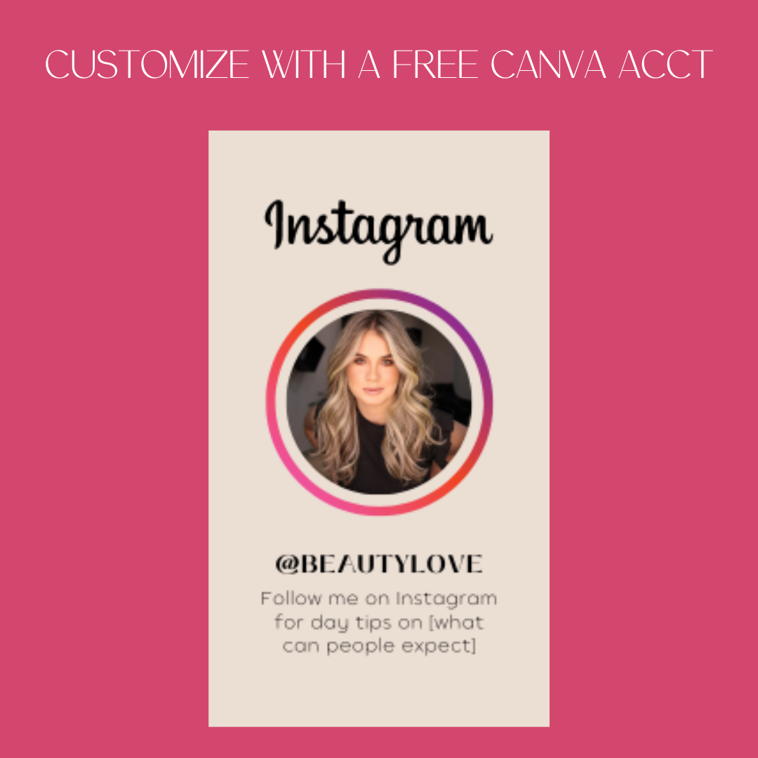 Esthetician Instagram Business Cards