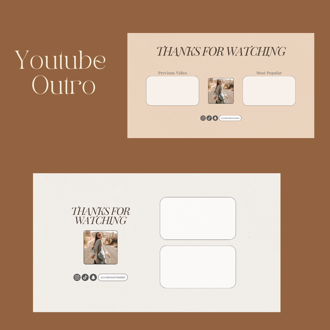 YouTube Branding Kit with Thumbnail, Banner, Intro & Outro Templates