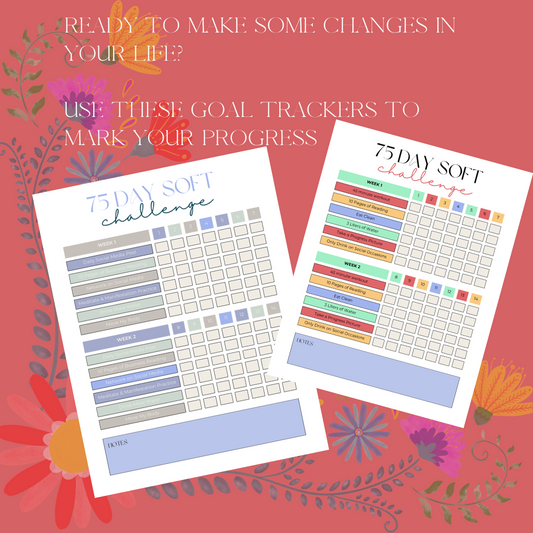 Two 75 Day Soft Challenge Trackers for Business & Fitness
