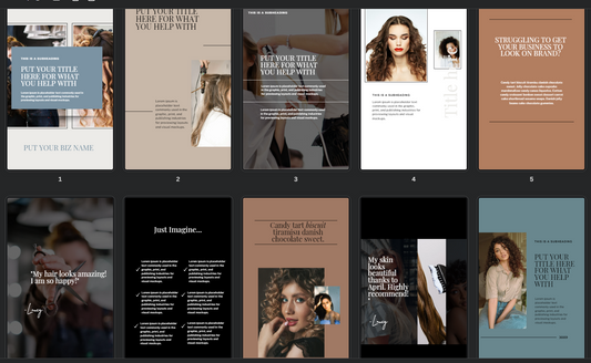 Enrich Instagram Template Collection for a Hairstylist