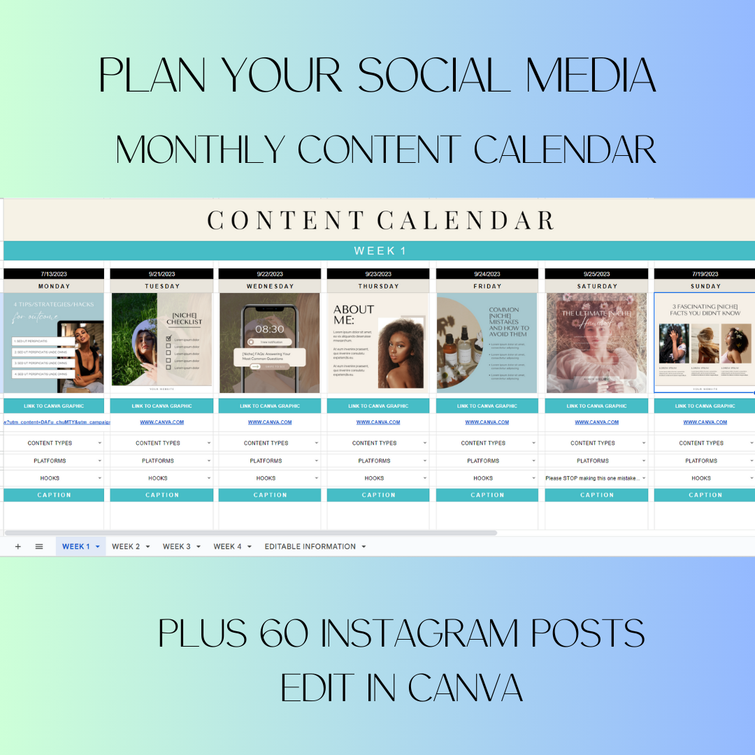 Social Media Content Calendar