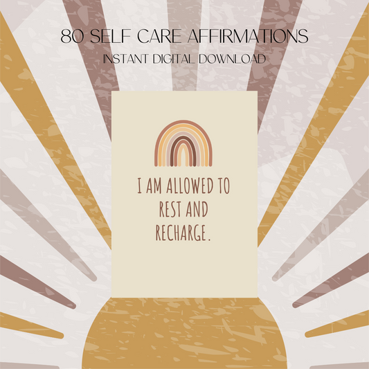 Boho Self Care Affirmation Card Deck.