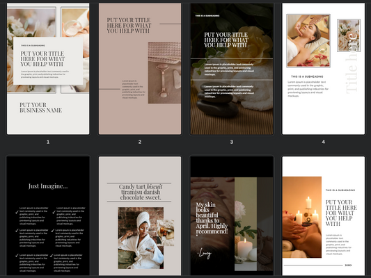 Enrich Instagram Template Collection for a Esthetician